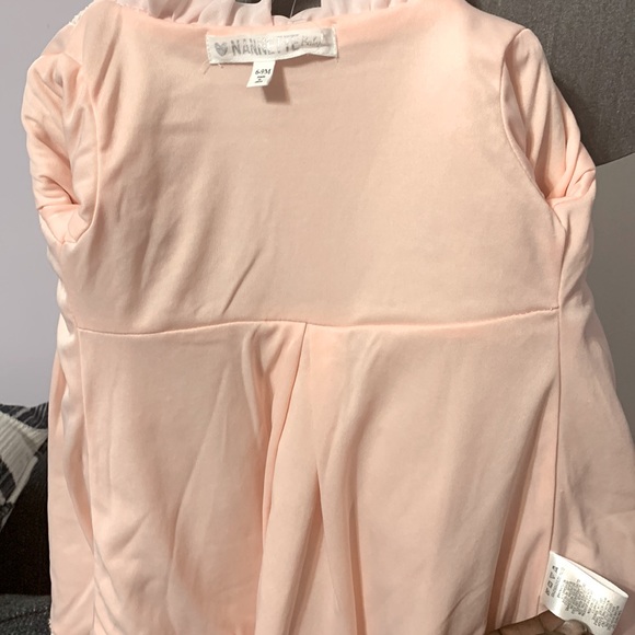 Girl 2 piece Pink Coat with matching Pink and White Dress - Picture 6 of 6